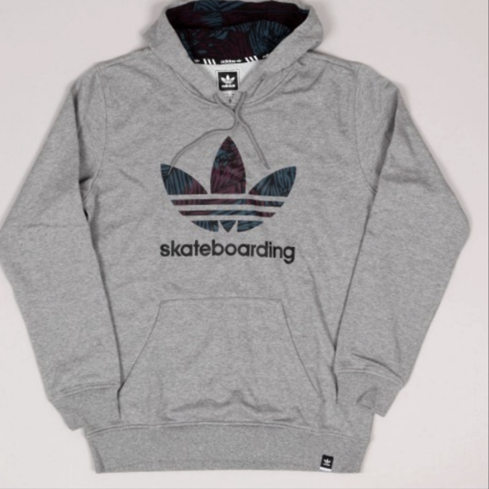 Adidas Clima 3.0 Palm Hoodie Heather medium skateboarding